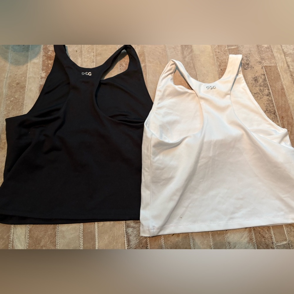 DSG Girls 2 Pack Black and White Tank Tops